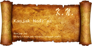 Kasjak Noémi névjegykártya